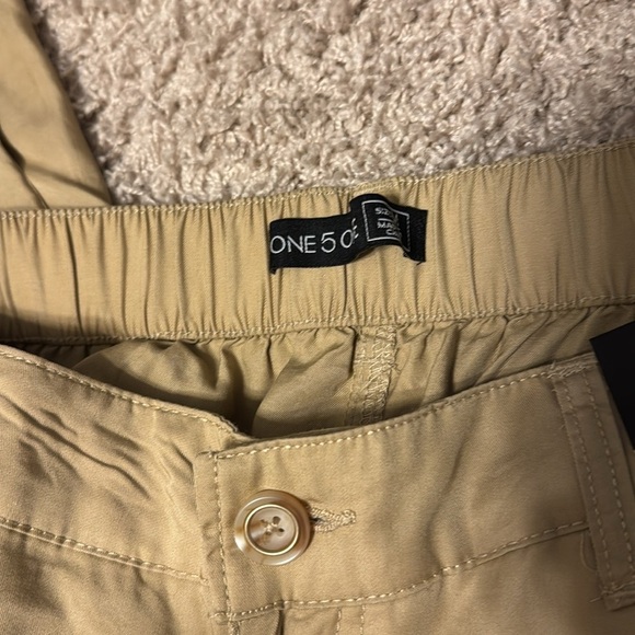 NWT 151 One Five One Khaki Cargo Pants Sz Medium  Tie Ankles 100% Lyocell - Picture 3 of 7